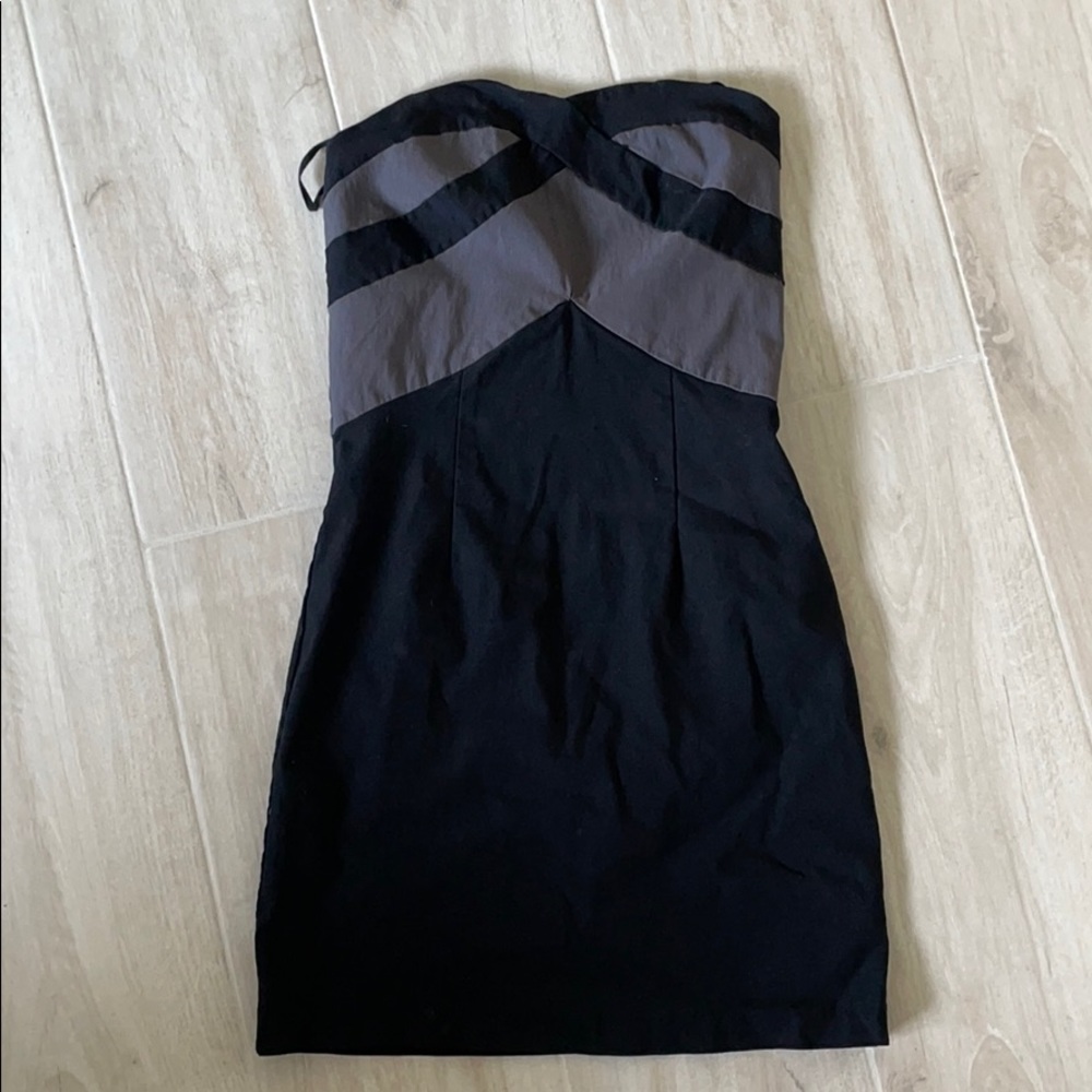 Black tube top dress